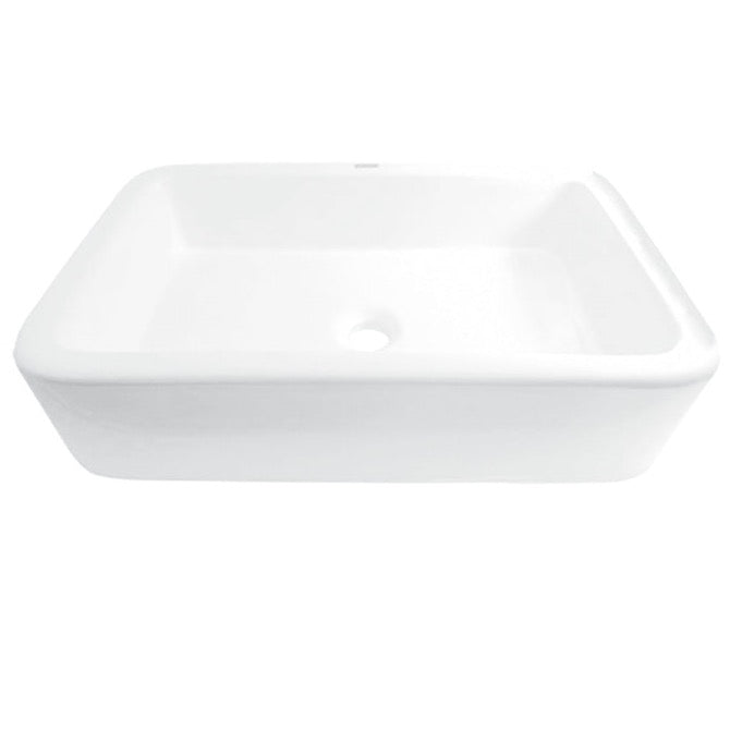 Lavabo Cerámico de Sobrecubierta sin Rebosadero 58x36x13 cm