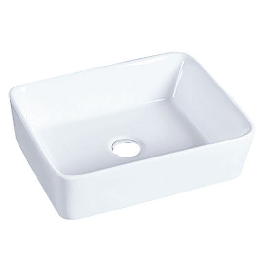 Lavabo Cerámico de Sobrecubierta sin Rebosadero 48x35x14 cm