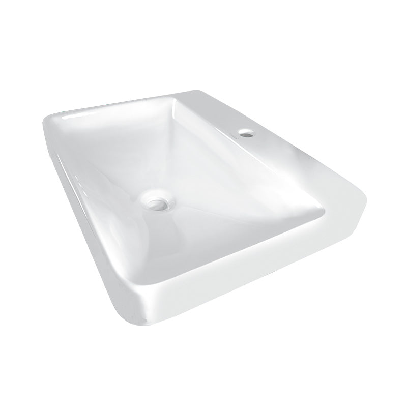 Lavabo Cerámico de Submontar sin Rebosadero 58x46x8 cm