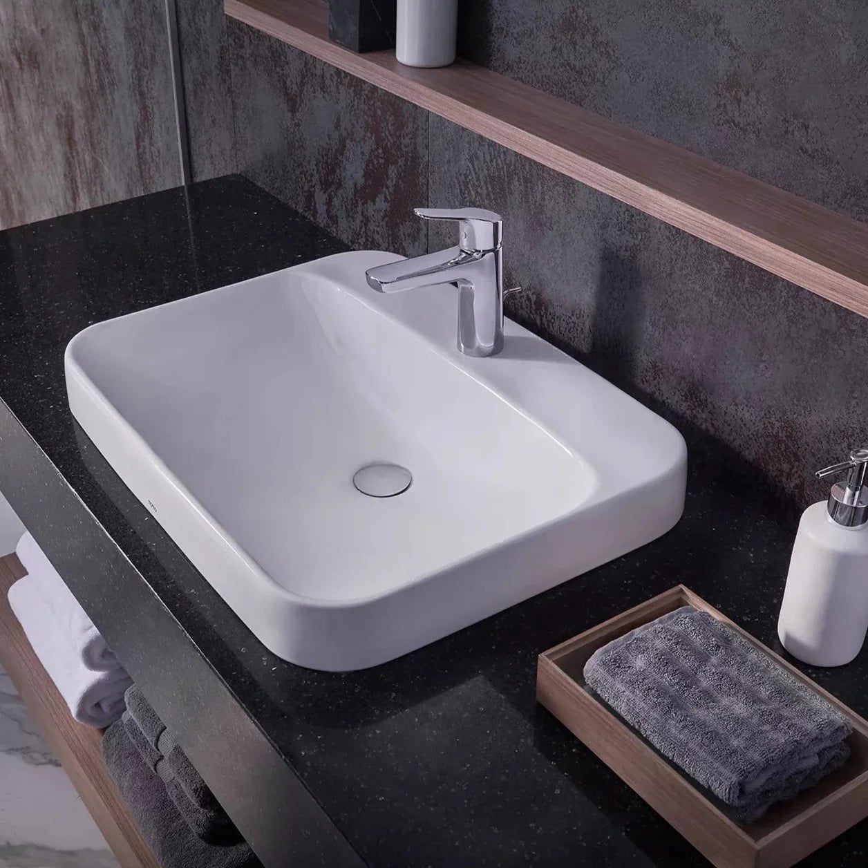 TOTO Arvina Lavabo de Semiempotre Fina Porcelana 50x46 cm TOTO LT415G#01