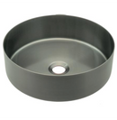 Lavabo INOX Redondo de Sobreponer acabado Gun Metal Diámetro 35.7x12 cm Urrea LV1080R811