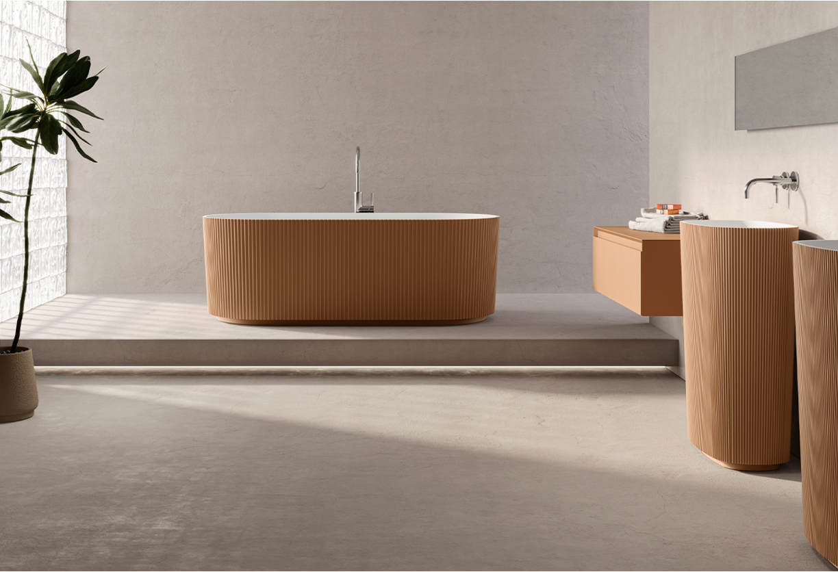 OLYMPIA - Tina freestanding ovalada acrílico Blanco Mate 170x80x58 cm. Producto Español ¡DISPONIBLE PARA ENTREGA INMEDIATA!