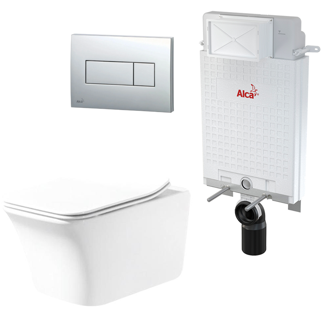 Paquete WC Suspendido Amsterdam Tecnobath WC012 M271 A100