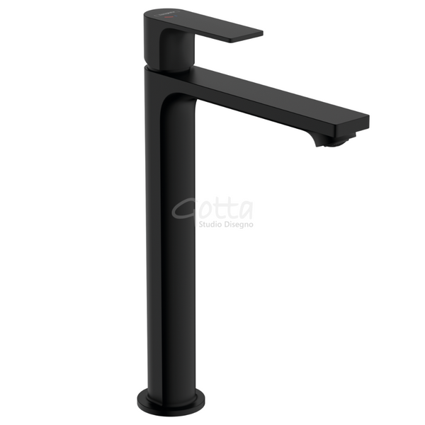 Rebris E Monomando de lavabo 240 CoolStart con vaciador automático Negro Mate Hansgrohe 72581670 Essentials