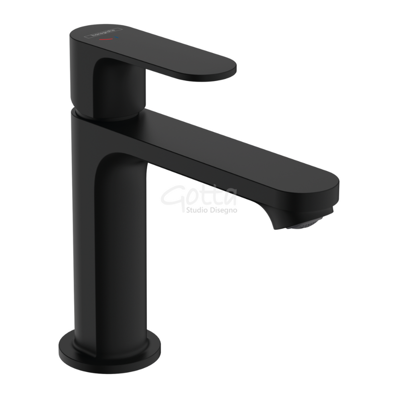Rebris S Monomando de lavabo 110 sin vaciador CoolStart Negro Mate Hansgrohe 72520670 Essentials