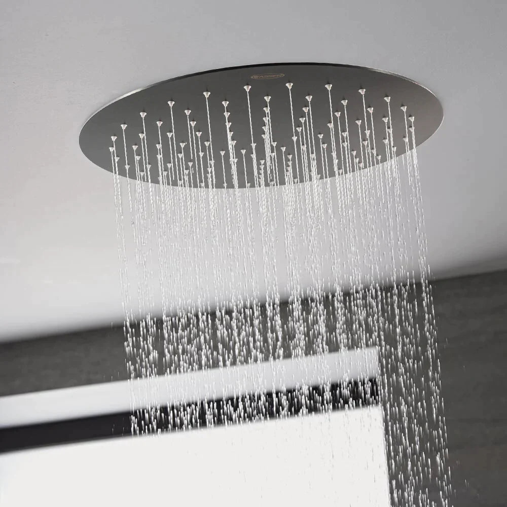 Regadera Redonda de Lluvia Diámetro 40 cm Acero Inoxidable acabado Gun Metal