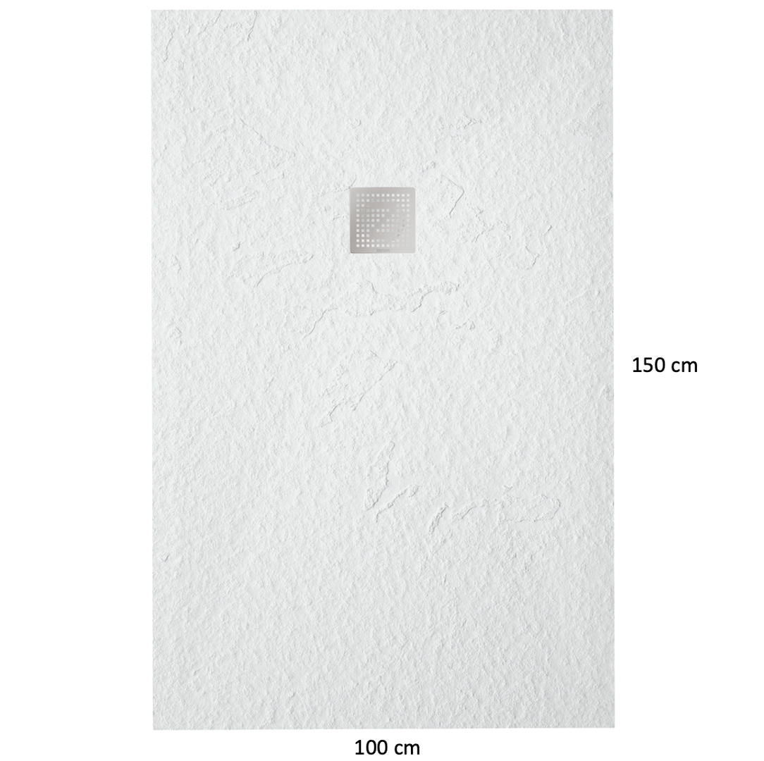 SMART SLATE - Plato de Ducha en Solid Surface Antibacterial con textura de Pizarra 100x150 cm. Producto Español. ¡DISPONIBLE PARA ENTREGA INMEDIATA!
