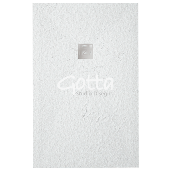 SMART SLATE - Plato de Ducha en Solid Surface Antibacterial con textura de Pizarra 80x120 cm. Producto Español