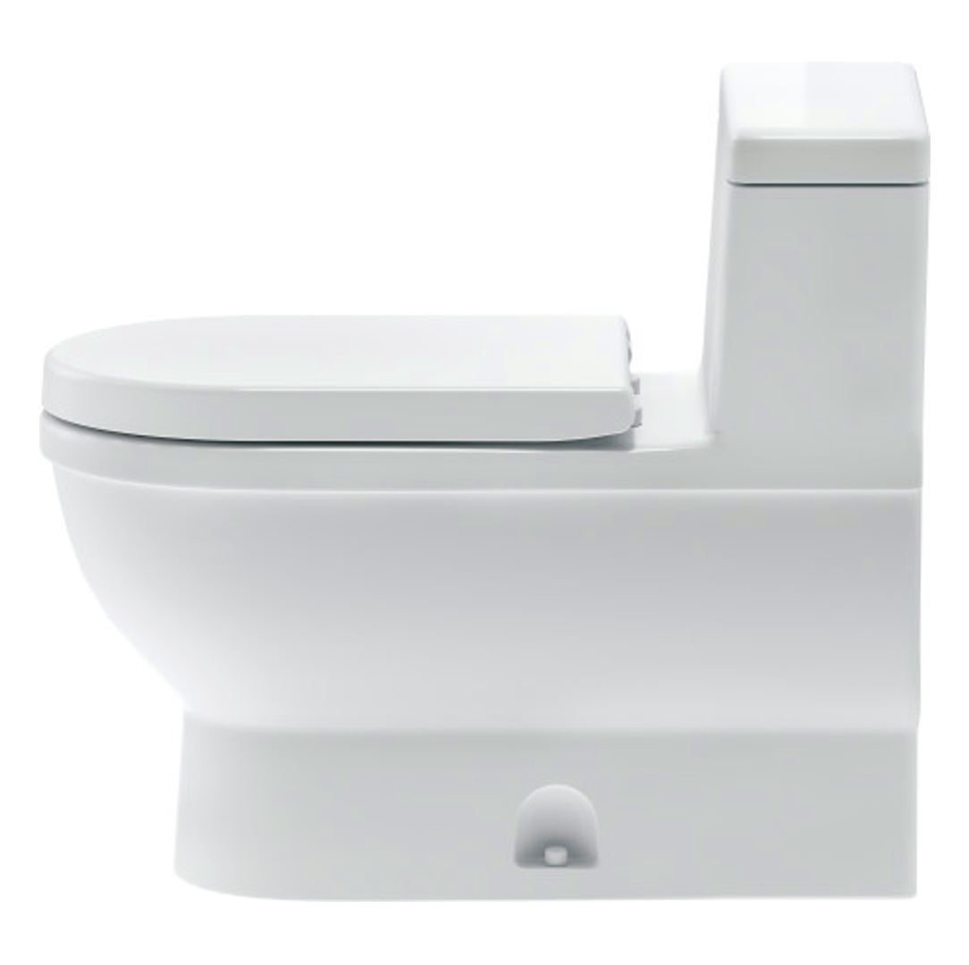 WC One Piece Starck 3 de Porcelana Single Flush con Asiento Soft Close y Sifón completamente Vitrificado Duravit ST3 2120010215