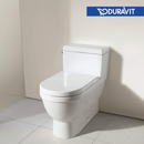 WC One Piece Starck 3 de Porcelana Single Flush con Asiento Soft Close y Sifón completamente Vitrificado Duravit ST3 2120010215