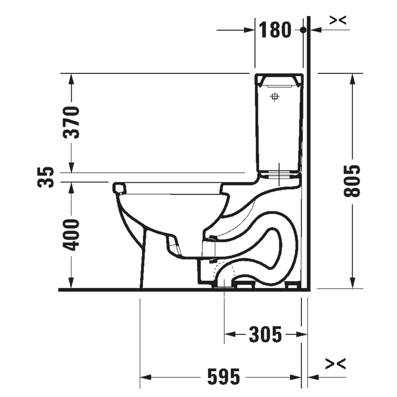 WC Dos Piezas Starck 3 ST3 Duravit 2125011014