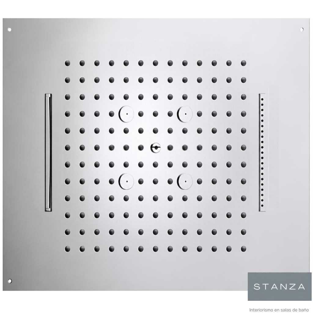 Sistema Rociador Kader Gran Formato 57x47 cm de 4 funciones acabado Cromo STANZA 40.4070.21 ¡DISPONIBLE PARA ENTREGA!