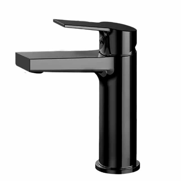 Monomando Corto para Lavabo Negro Mate Contract Basic Tecnobath TB30.011NEGRO