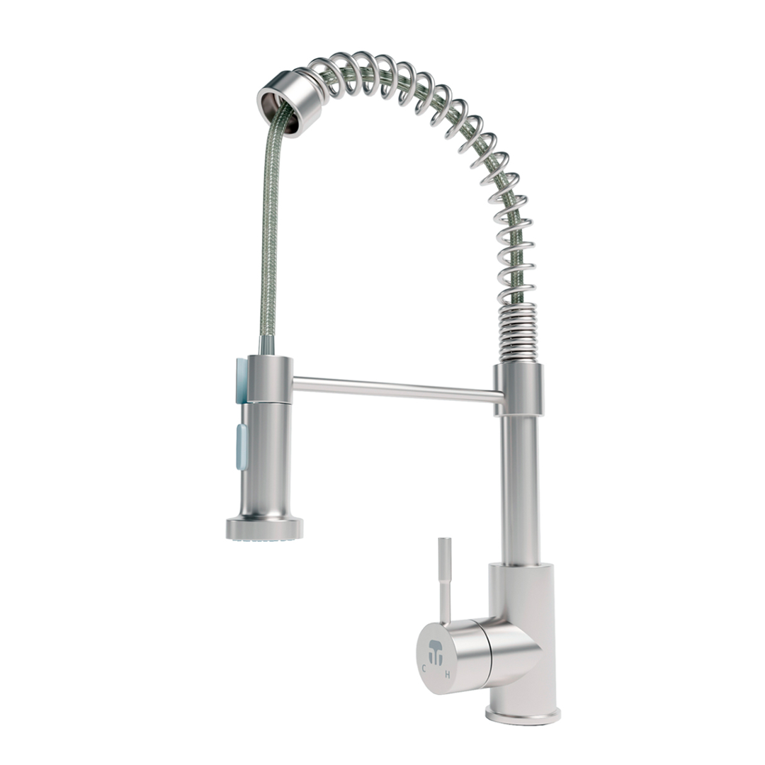 Monomando de Cocina Extraíble Acero Cepillado Tecnolam TEC102SS