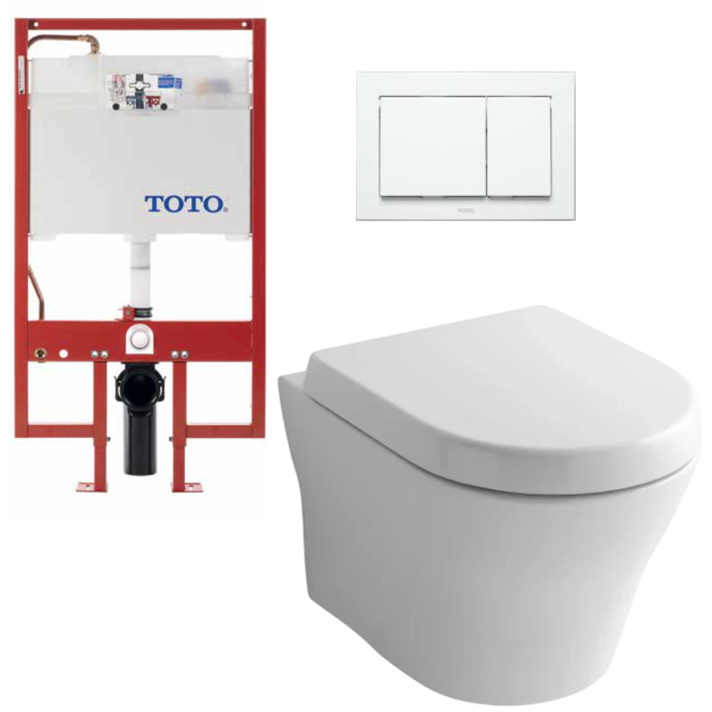 TOTO Kit WC Suspendido MH® Incluye WC+Tanque Oculto + Botonera + Asiento Toto MH CWT437117MFG ¡DISPONIBLE PARA ENTREGA!