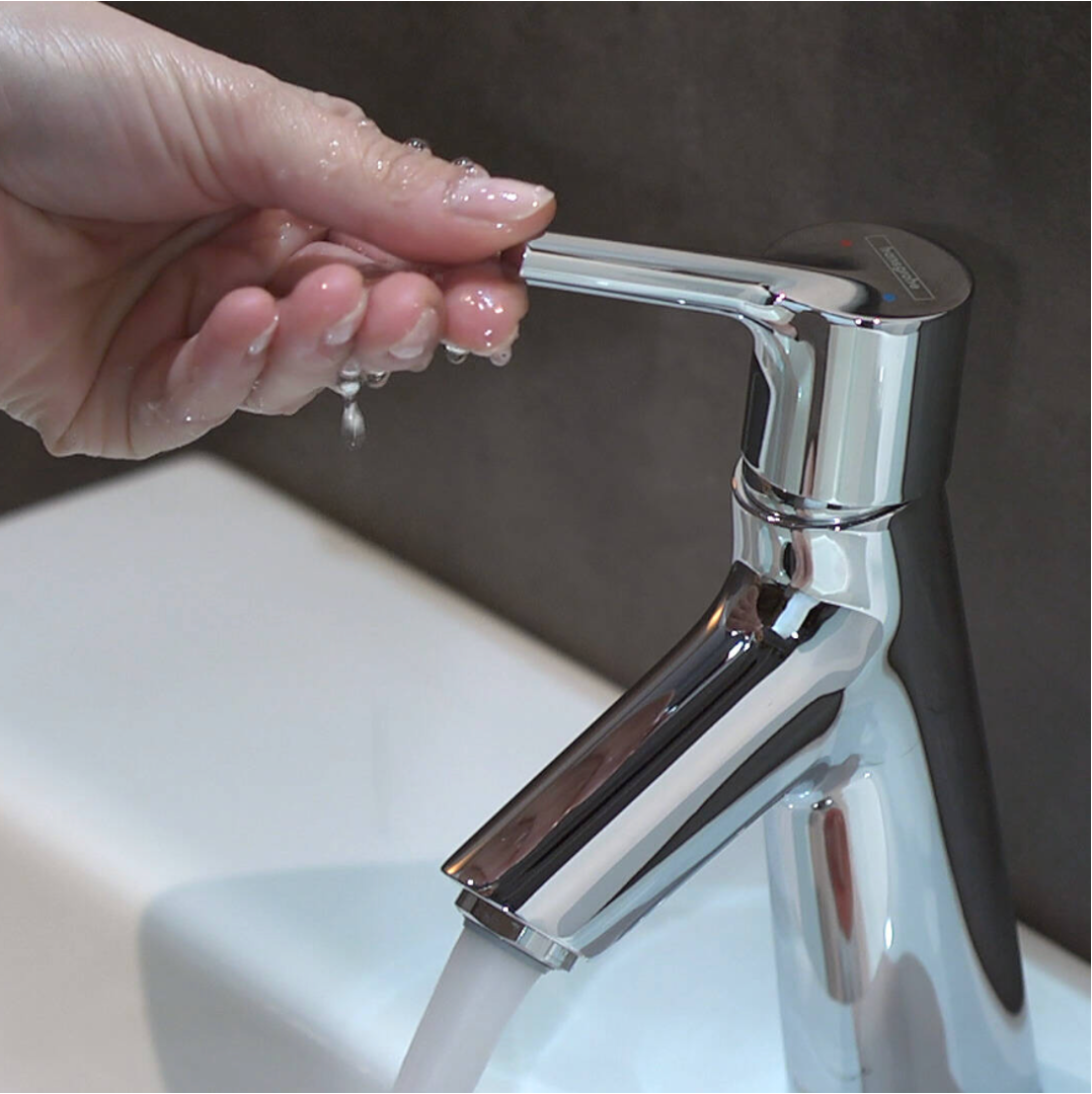 Talis S Monomando de lavabo 80 con vaciador automático 72010000 Hansgrohe -ST