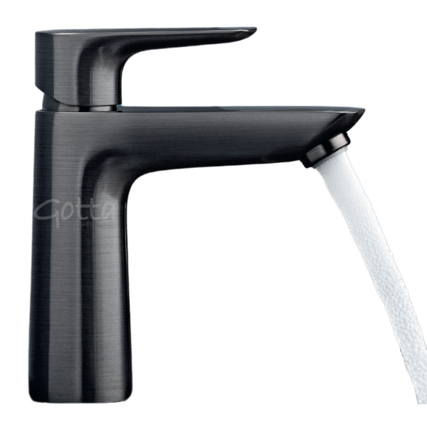 Talis E Monomando de lavabo 110 sin vaciador Cromo Negro Cepillado Hansgrohe 71712340 Essentials