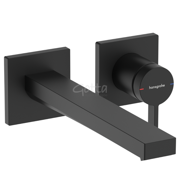 Tecturis E Mezclador monomando de lavabo empotrado con caño 22.5 cm Negro Mate Hansgrohe 73051670 Essentials