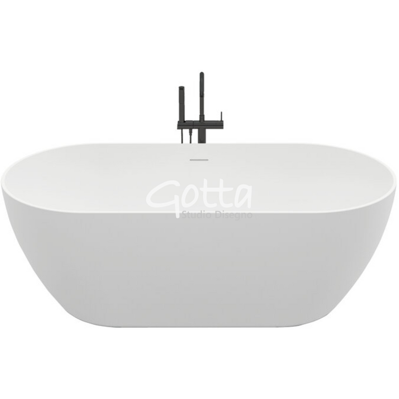 NUKURU - Tina freestanding Ovalada Acrílico Blanco Mate 170x80x57 cm. Producto Español ¡DISPONIBLE PARA ENTREGA INMEDIATA!