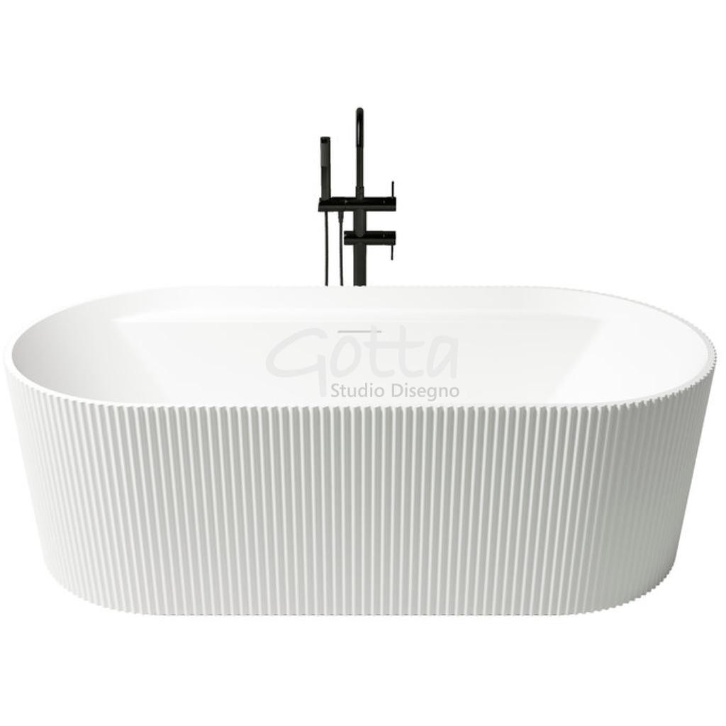 OLYMPIA - Tina freestanding ovalada acrílico Blanco Mate 170x80x58 cm. Producto Español ¡DISPONIBLE PARA ENTREGA INMEDIATA!