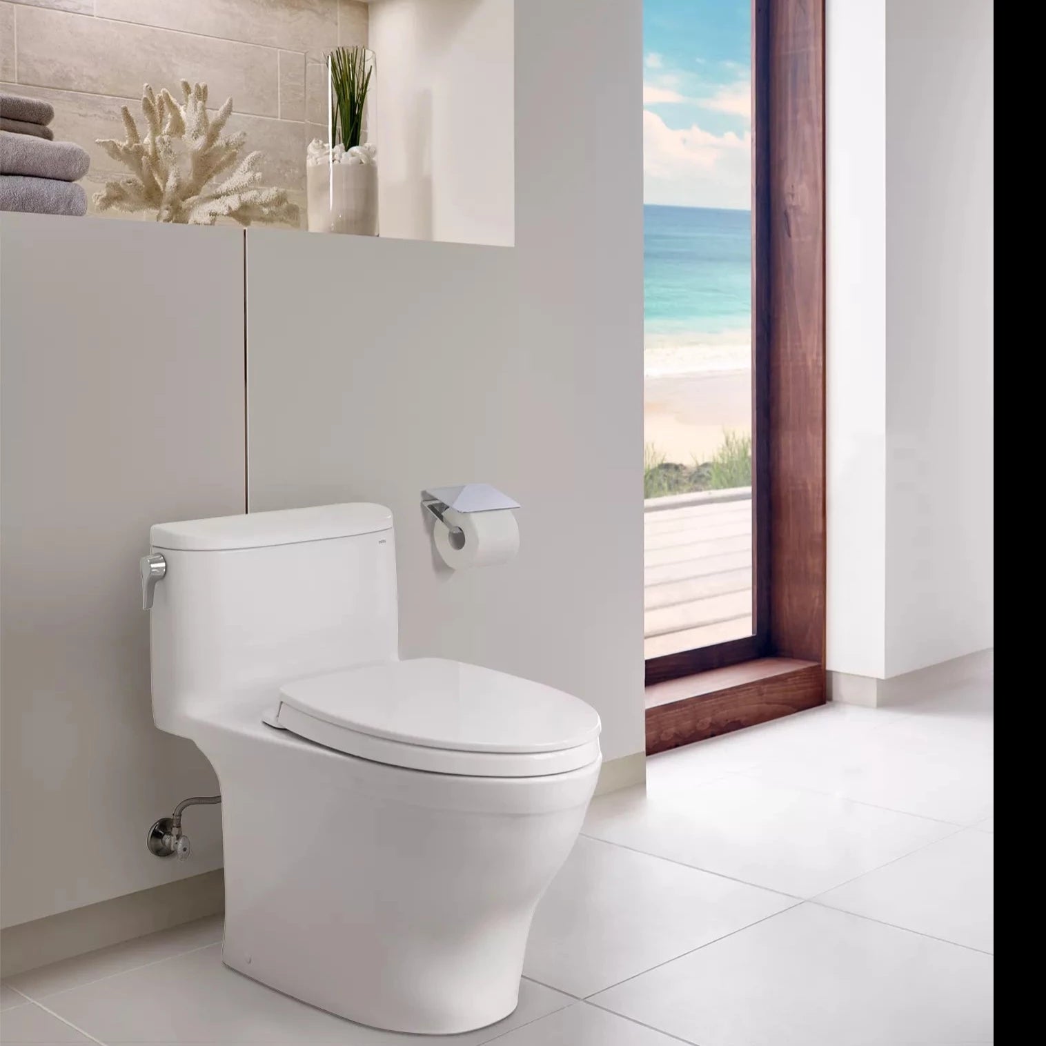 ¡NUEVO! TOTO Nexus® One Piece Inodoro 1.28 GPF Taza alargada TOTO MS642124CEFG#01
