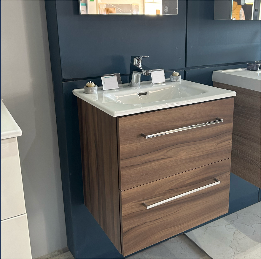 Urban Gabinete para Baño medida 50x35 cm Nogal Terracota con Lavabo y Espejo. PRECIOS ESPECIALES PARA PROYECTOS