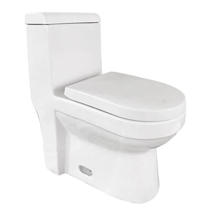 WC One Piece Ahorrador de Agua, Trampa Oculta y Asiento Cierre Lento Reforzado Tecnobath WC-005UF Evolution