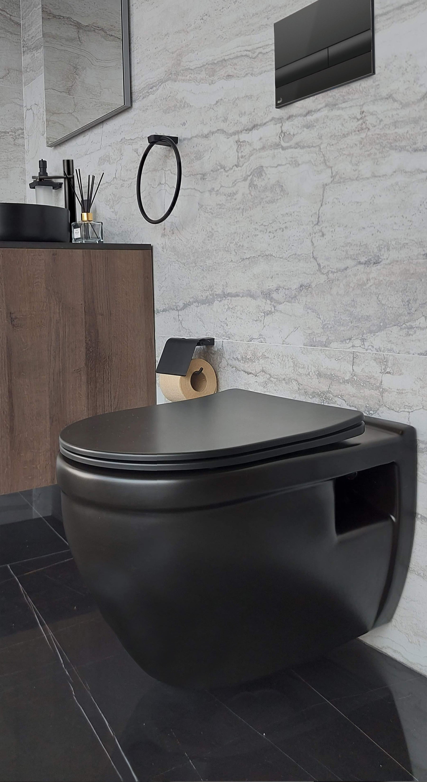 Paquete WC Suspendido Negro Mate WC03N A101 M278