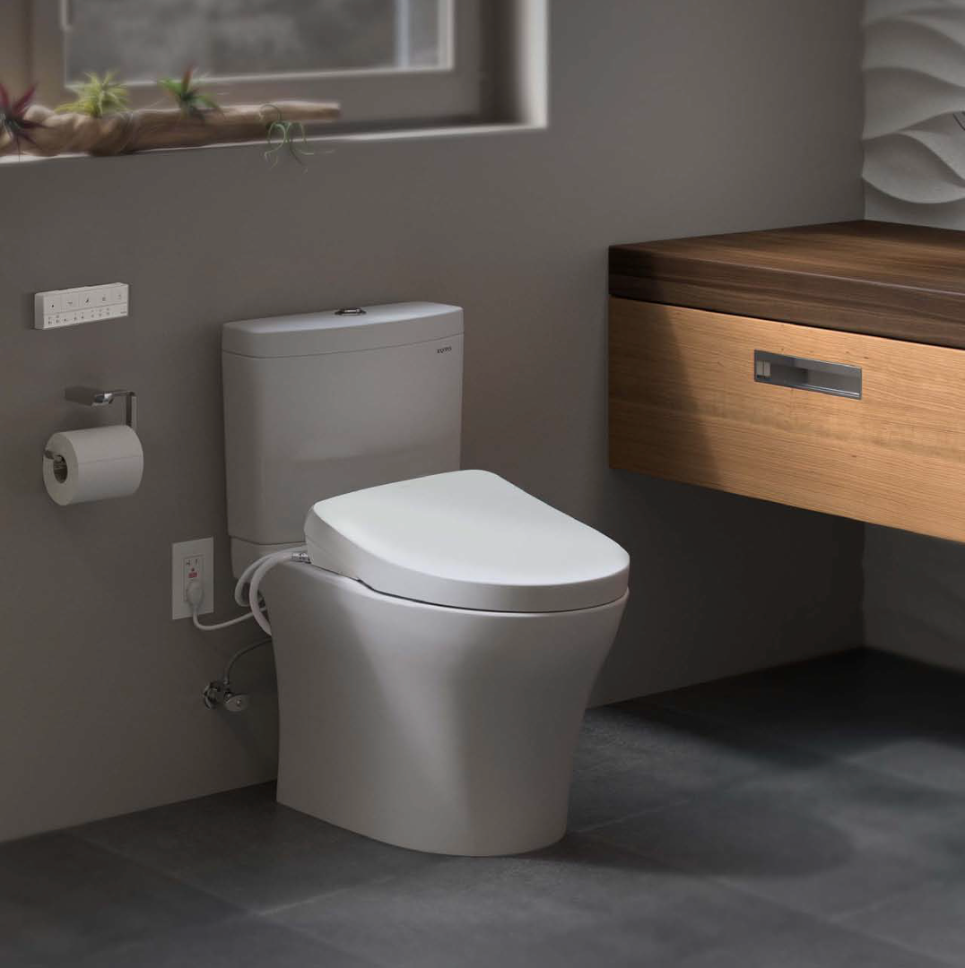 TOTO Washlet® S300e - Asiento Electrónico alargado para Inodoro EWATER+® Premist, Asiento, Lavado y Secado configurable  SW574#01