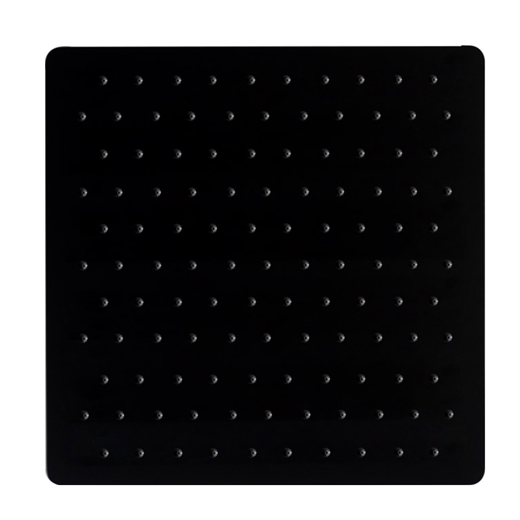 Regadera Cuadrada de Lluvia 40x40 cm Acero Inoxidable Negro Mate