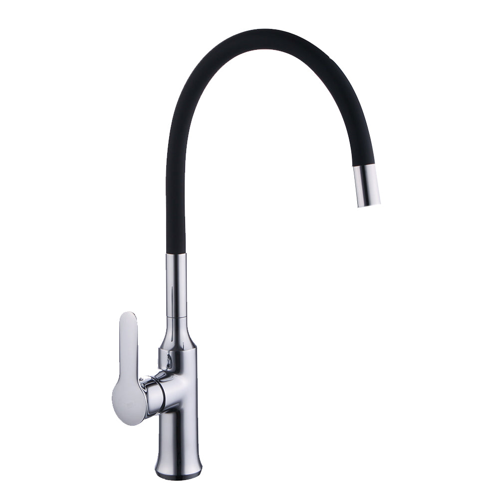 Monomando para Cocina Negro/Cromo Caño Flexible