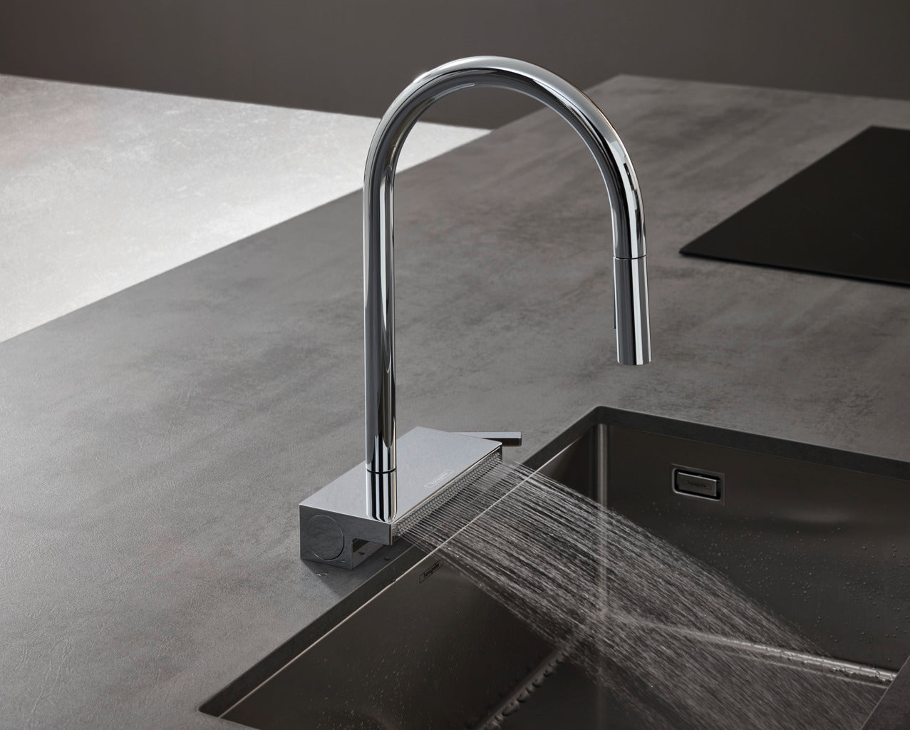 Aquno Select M81 Mezclador Monomando de Cocina Cromo con Ducha Extraíble y Escurridor multifuncional Hansgrohe 73837000 Essentials