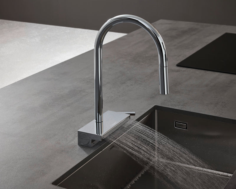 Aquno Select M81 Mezclador Monomando de Cocina Cromo con Ducha Extraíble y Escurridor multifuncional Hansgrohe 73837000 Essentials