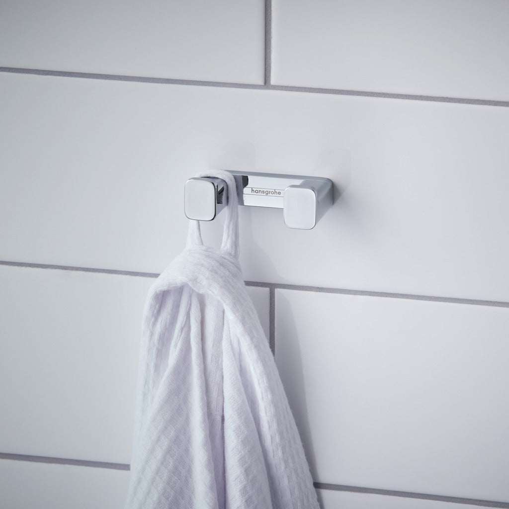 Addstoris Percha Doble Latón Cromo Hansgrohe 41755000 Essentials