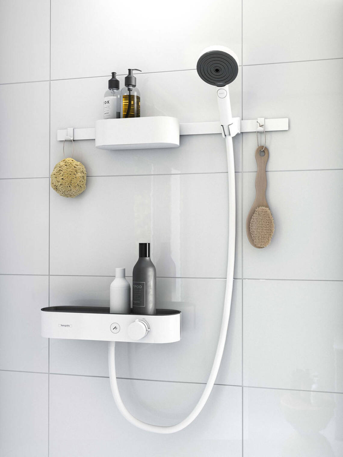 Wallstoris Percha 2 piezas Negro Mate 27914670