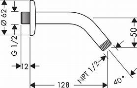 Brazo para Ducha a Muro Cromo Hansgrohe 27411000 Essentials