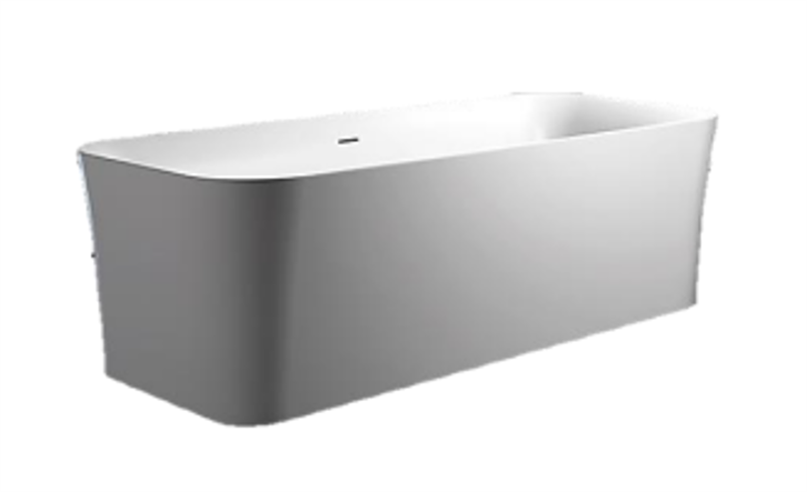 Tina freestanding con hidromasaje rectangular (21TFH.3) Color blanco mate, acrílico, capacidad 310L.