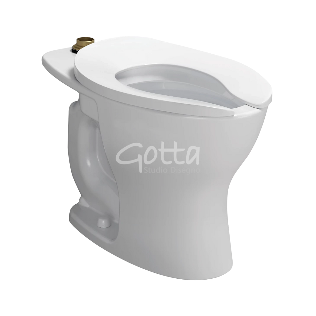 TOTO WC Inodoro Comercial para Fluxómetro Tornado Flush® conexión superior y montaje en piso - 1.0/1.28/1.6 GPD altura universal TOTO CT725CUF#01