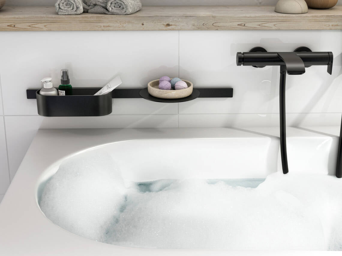 Wallstoris Cesta de almacenamiento Negro Mate Hansgrohe 27913670 ¡DISPONIBLE PARA ENTREGA INMEDIATA!