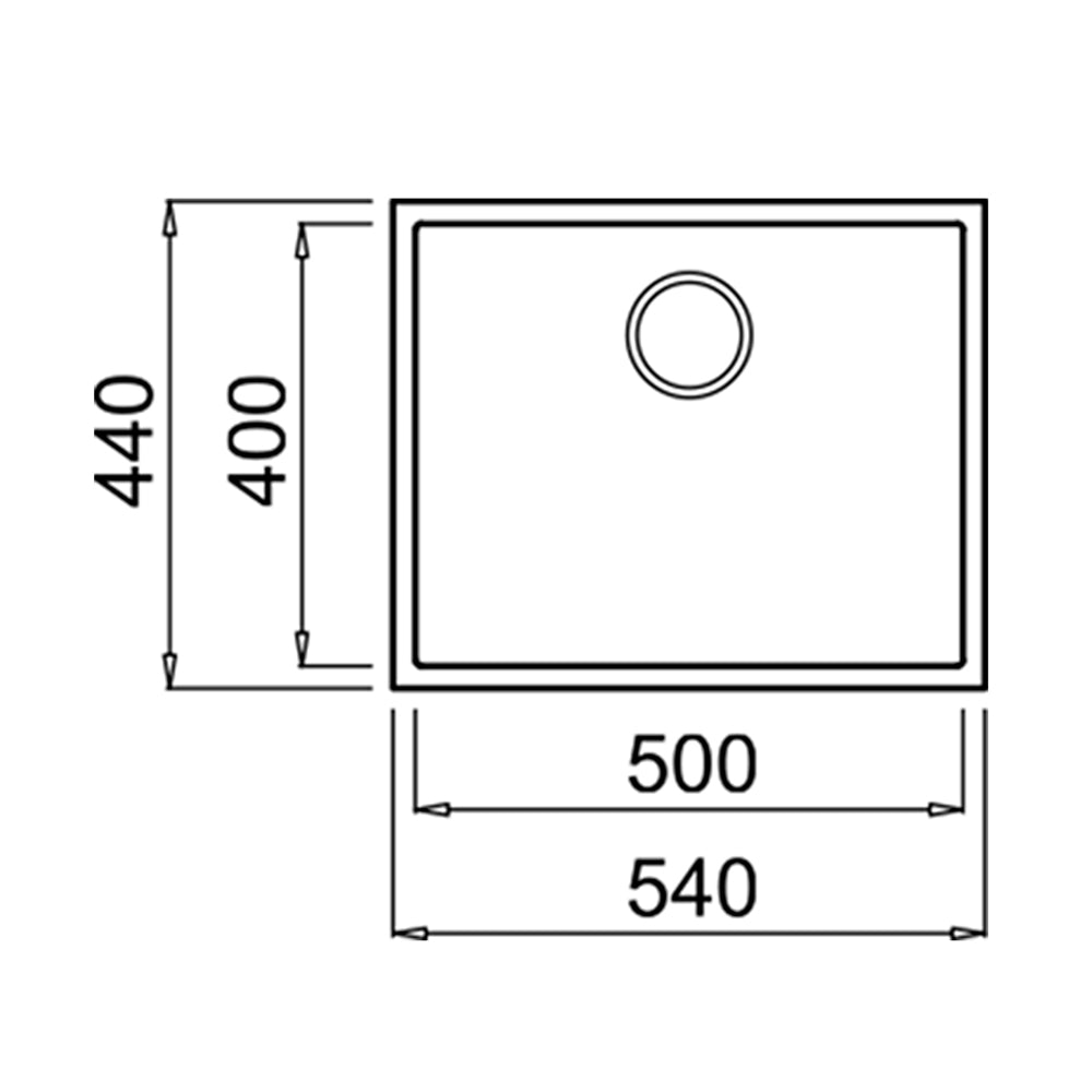 Fregadero Negro Maestro SQUARE 50.40 TG B Submontar Teka 115230020