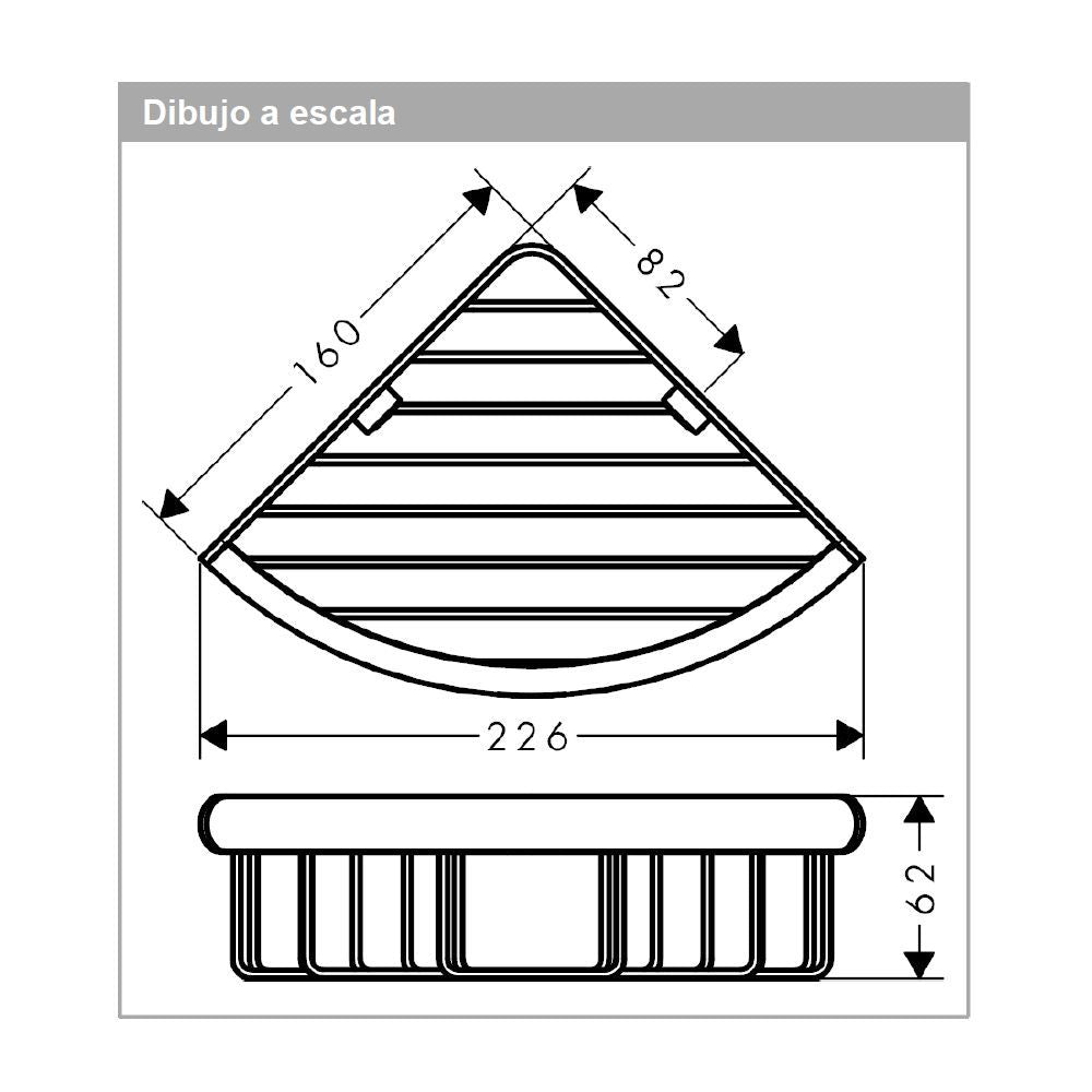 Jabonera de baño para Esquina Cromo Logis Universal Hansgrohe 41710000