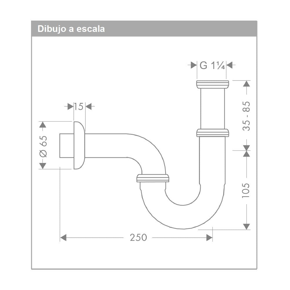 Céspol estandar Cromo Hansgrohe 53002000 Essentials